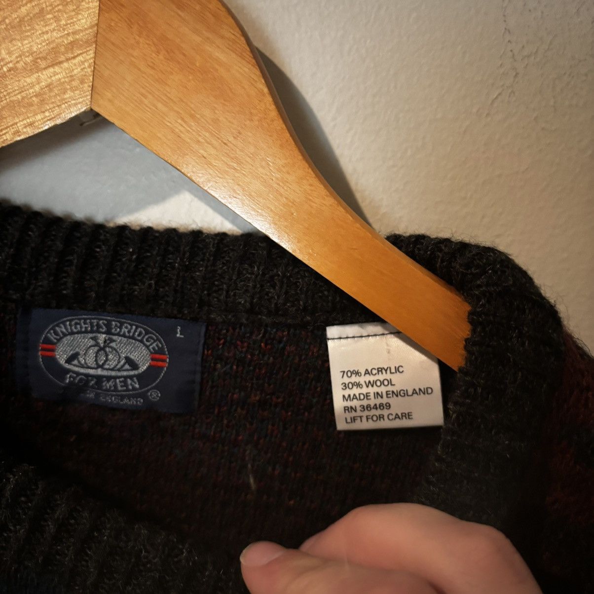 Vintage Vintage Knights Bridge Made In England Wool Sweater Size US L / EU 52-54 / 3 - 2 Thumbnail