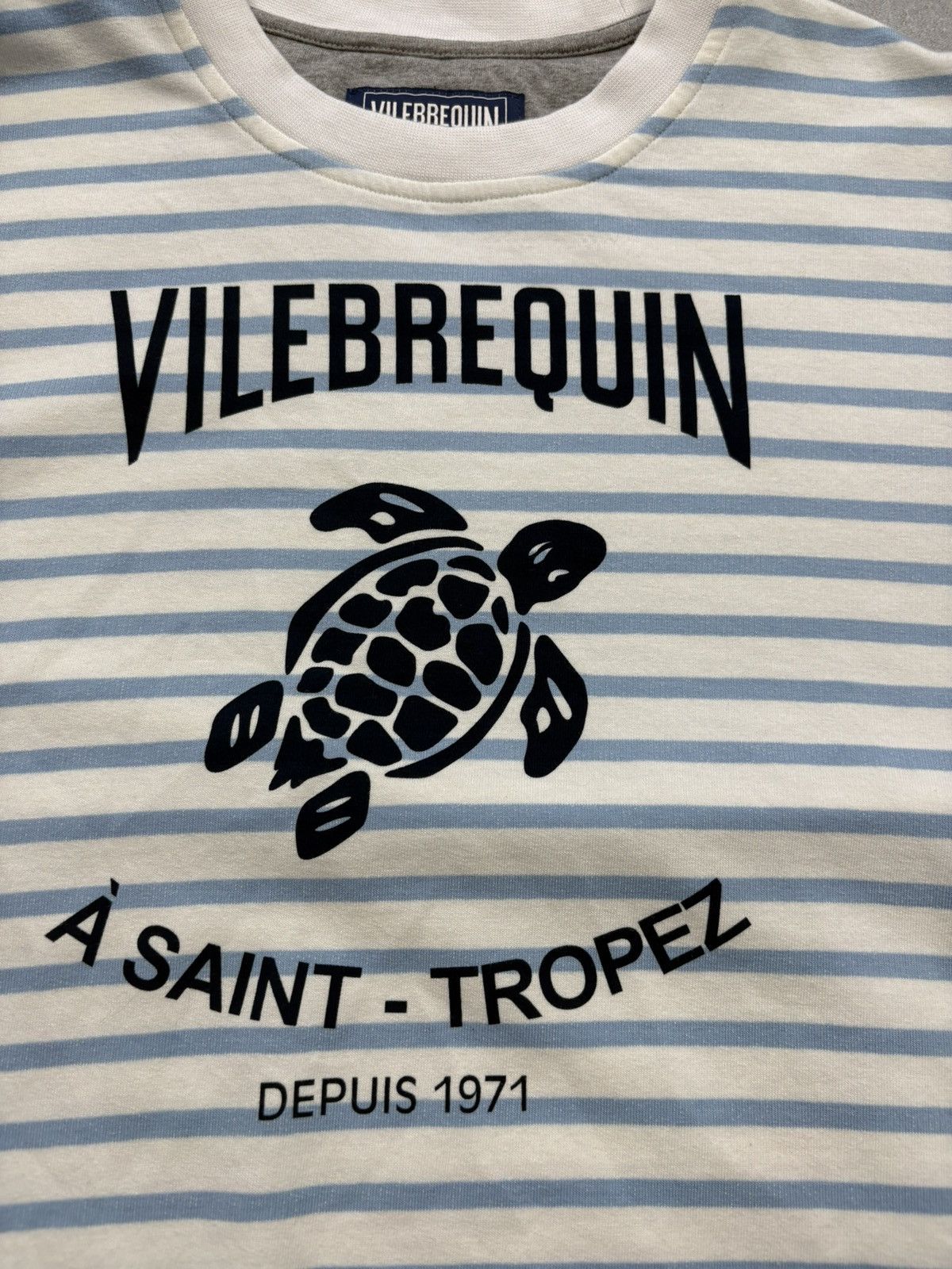 Vilebrequin Vilebrequin Striped Logo Turtle Sweatshirt Saint-Tropez Rare Size US L / EU 52-54 / 3 - 6 Thumbnail