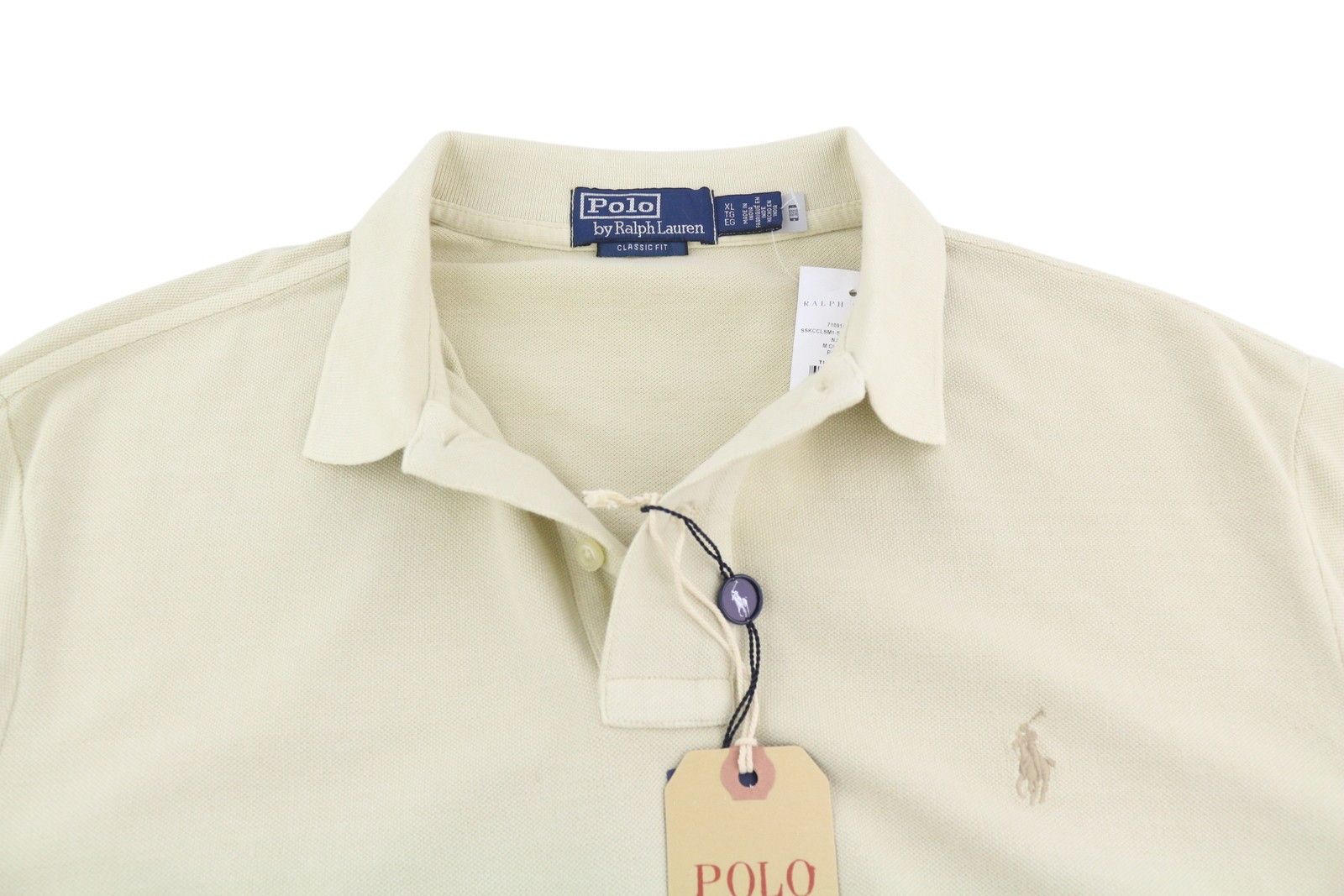 Polo Ralph Lauren CLASSIC FIT XL Beige Short Sleeve Polo T-Shirt 84526 Size US XL / EU 56 / 4 - 4 Thumbnail