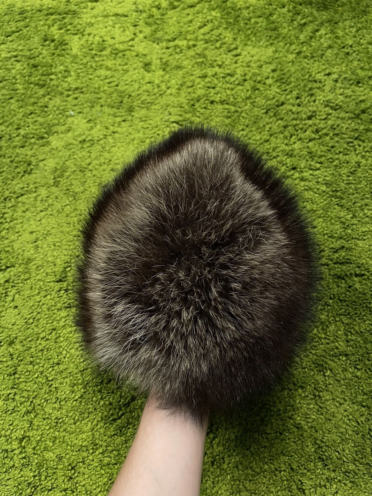 Designer × Vintage Real Fur fuzzy Ushanka trapper checker hat Y2K Size ONE SIZE - 7 Thumbnail