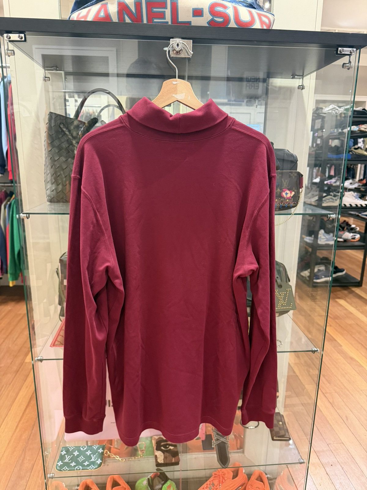Supreme Supreme Mock Neck LS - Maroon Size US XL / EU 56 / 4 - 3 Thumbnail