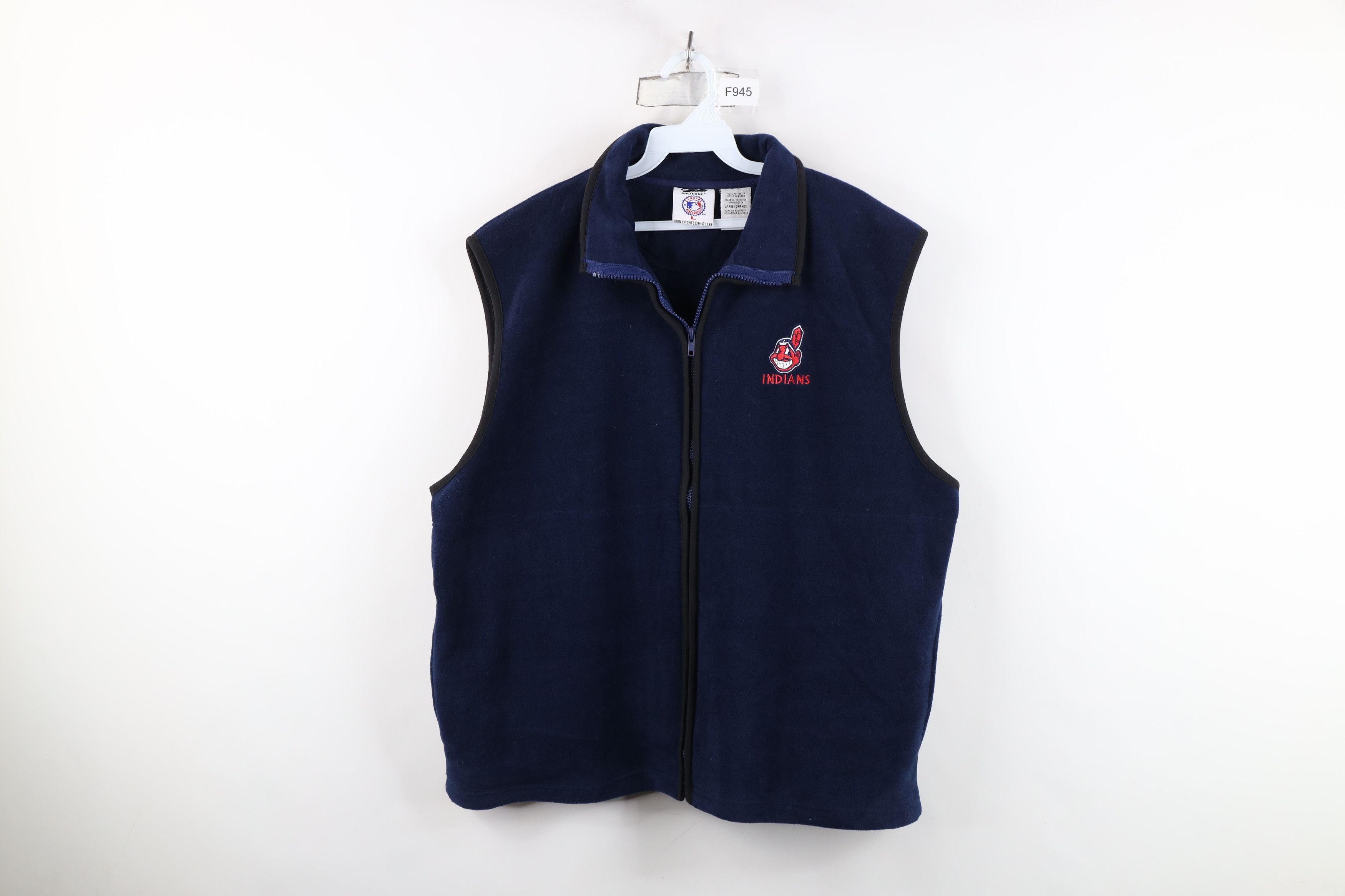 Vintage Vintage 90s Cleveland Indians Baseball Fleece Vest Jacket Size US L / EU 52-54 / 3 - 1 Thumbnail