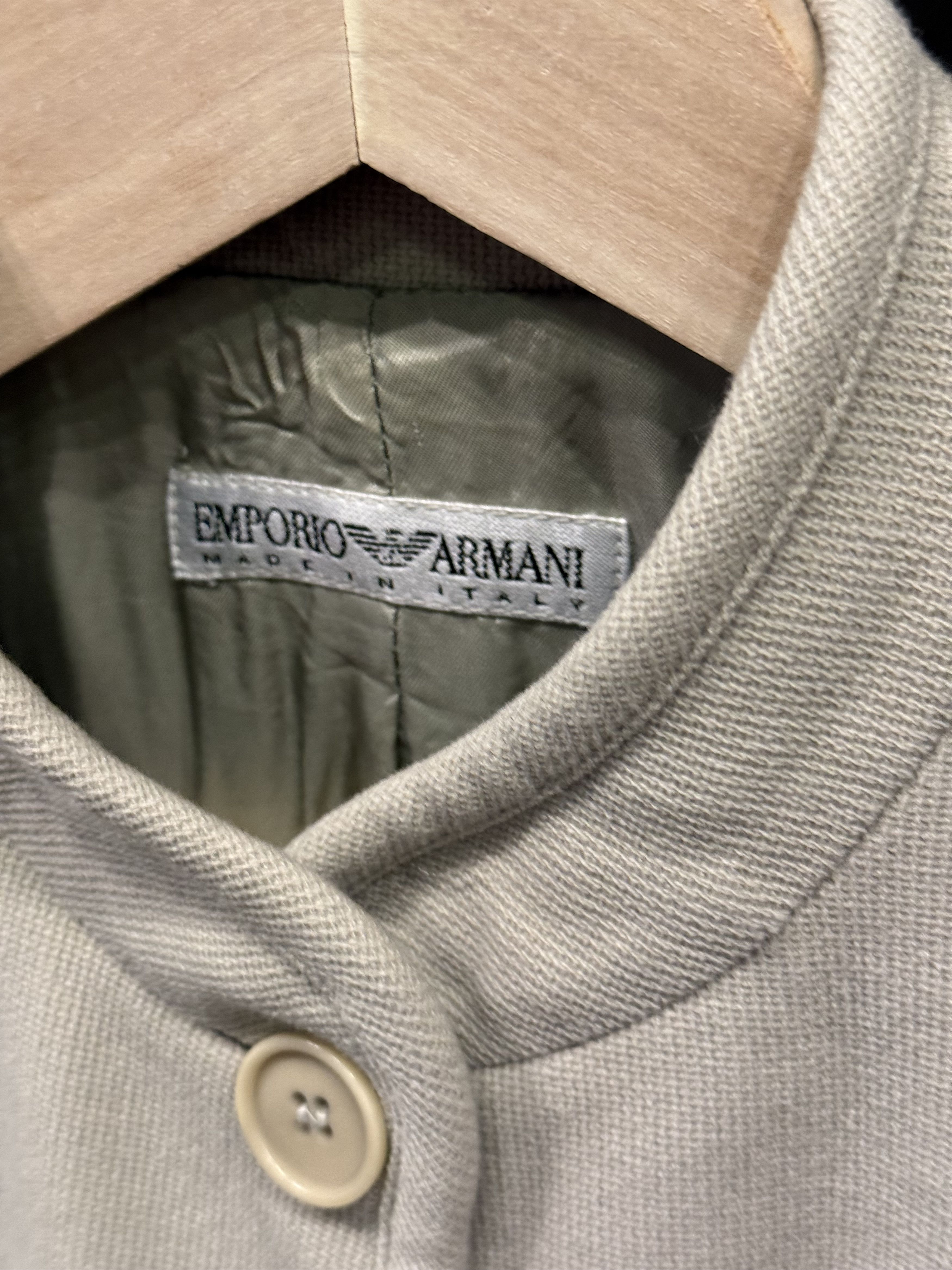Emporio Armani 1980s Vintage Emporio Armani Wool button up blazer jacket Size M / US 6-8 / IT 42-44 - 5 Thumbnail