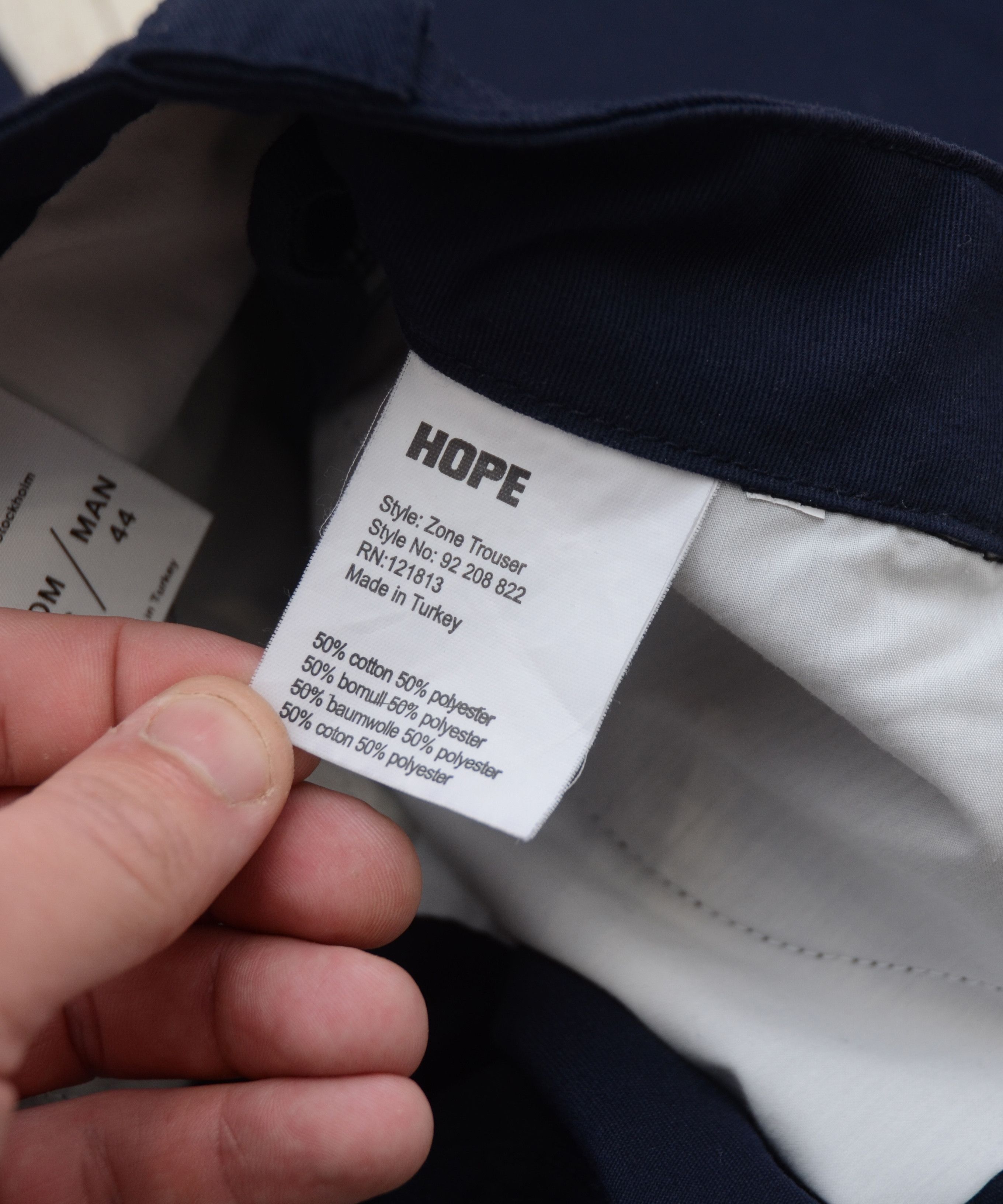 Hope HOPE Stockholm Pants Black Work Unisex Navy Rare Y2K Size US 28 / EU 44 - 8 Thumbnail