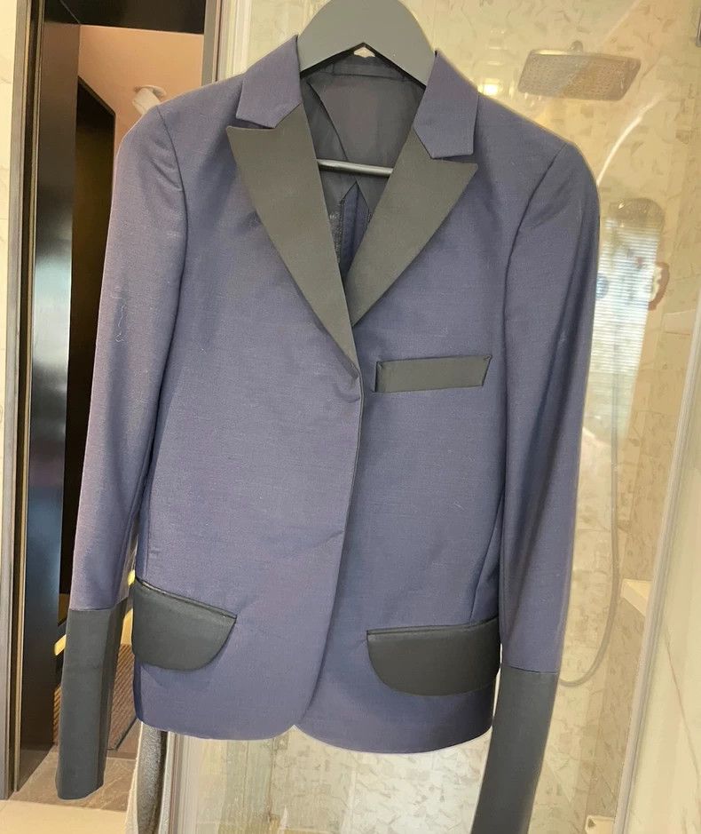 Jil Sander Jil Sander size 32 Blue and black spliced short jacket Size 4XL / US 24-26 - 1 Thumbnail