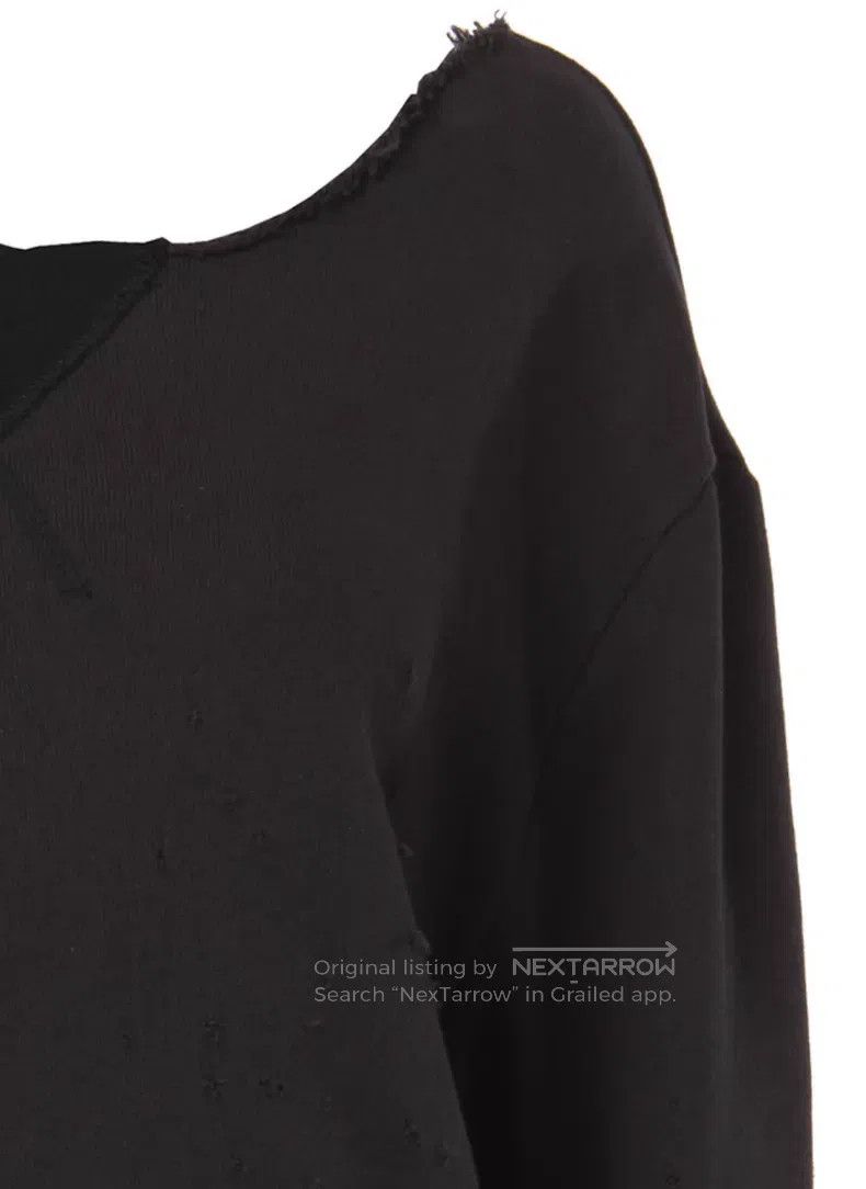 Amiri Amiri Black Ripped Sweatshirt Size US M / EU 48-50 / 2 - 4 Thumbnail