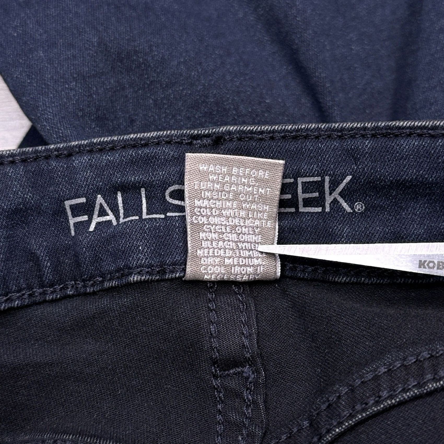 Vintage Falls Creek Jeans Womens 4 Skinny High Rise Blue Denim Stretch 5-Pocket Logo Zip 28.5in Inseam Slim Regular Cotton Blend NWT City 90s? Size 27" / US 4 / IT 40 - 7 Thumbnail