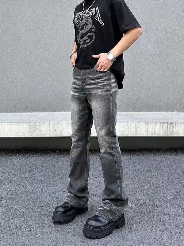 VIBE Street Vintage Gradient Washed Micro Flare Black Jeans Size US 30 / EU 46 - 1 Thumbnail
