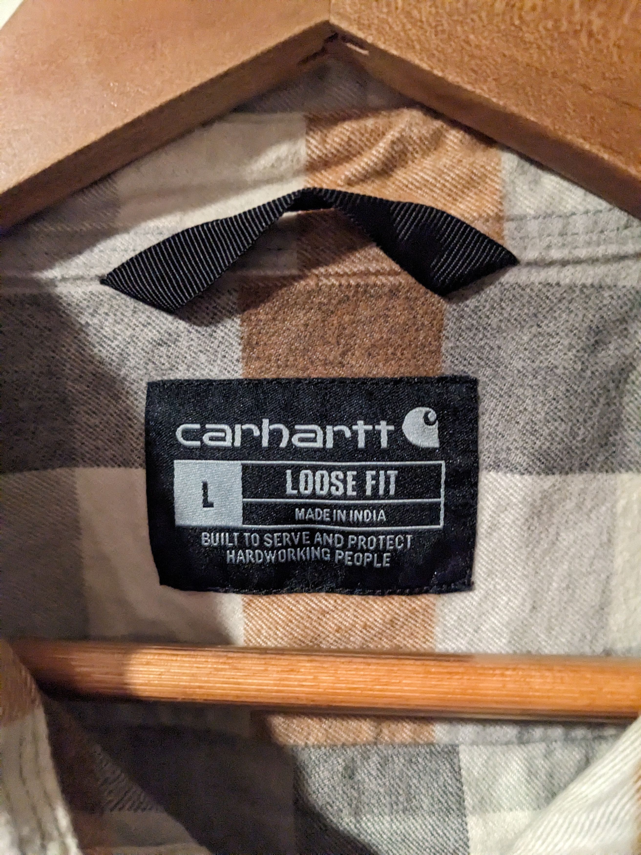 Carhartt × Vintage Carhartt Large Loose Fit Brown Flannel Size US L / EU 52-54 / 3 - 3 Thumbnail
