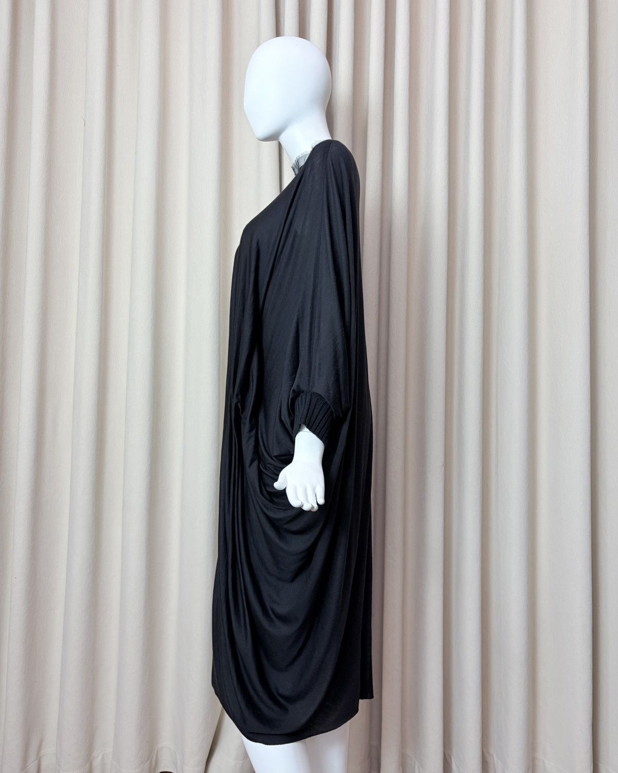 Lanvin Lanvin Alber Elbaz Runway Black Wool Silk Dress Size M / US 6-8 / IT 42-44 - 4 Thumbnail