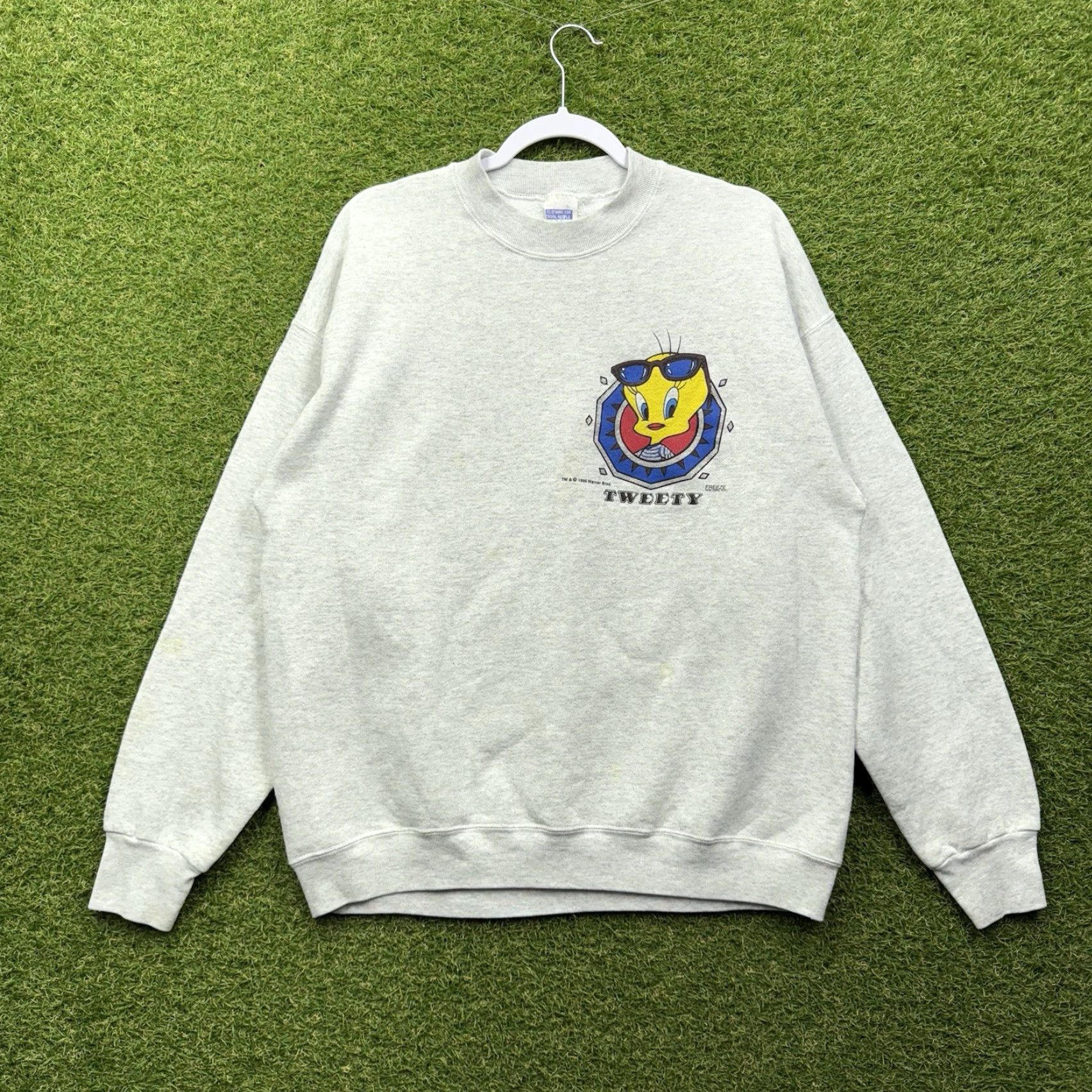 Vintage VINTAGE Tweety Taz Warner Bros Sweatshirt Mens XL Gray Cotton Fleece Graphic Print 1995 Crewneck Sweatshirt Mens XL Size US XL / EU 56 / 4 - 2 Thumbnail