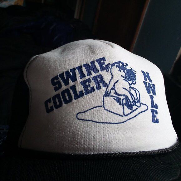Hanes Deadstock Vintage Swine Cooler NWLE Snap Trucker Hat Cap Size ONE SIZE - 2 Thumbnail