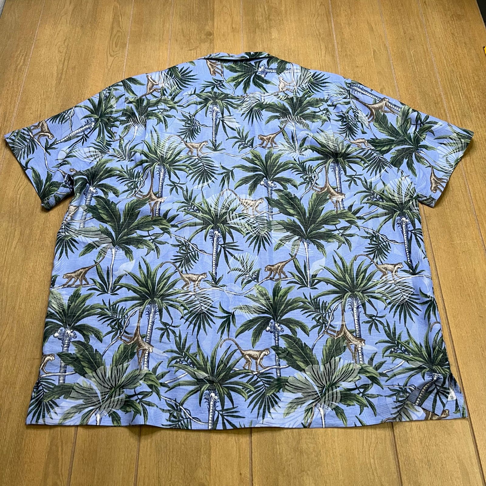 Vintage Caribbean Hawaiian Shirt Men XXL Blue Monkey Jungle Tropical Size US XXL / EU 58 / 5 - 11 Thumbnail