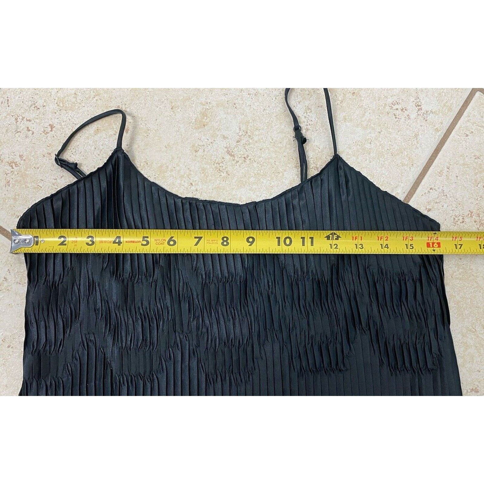 Other Ilise Stevens Tank Top Crinkle Black Silky USA Blouse Size S / US 4 / IT 40 - 5 Thumbnail