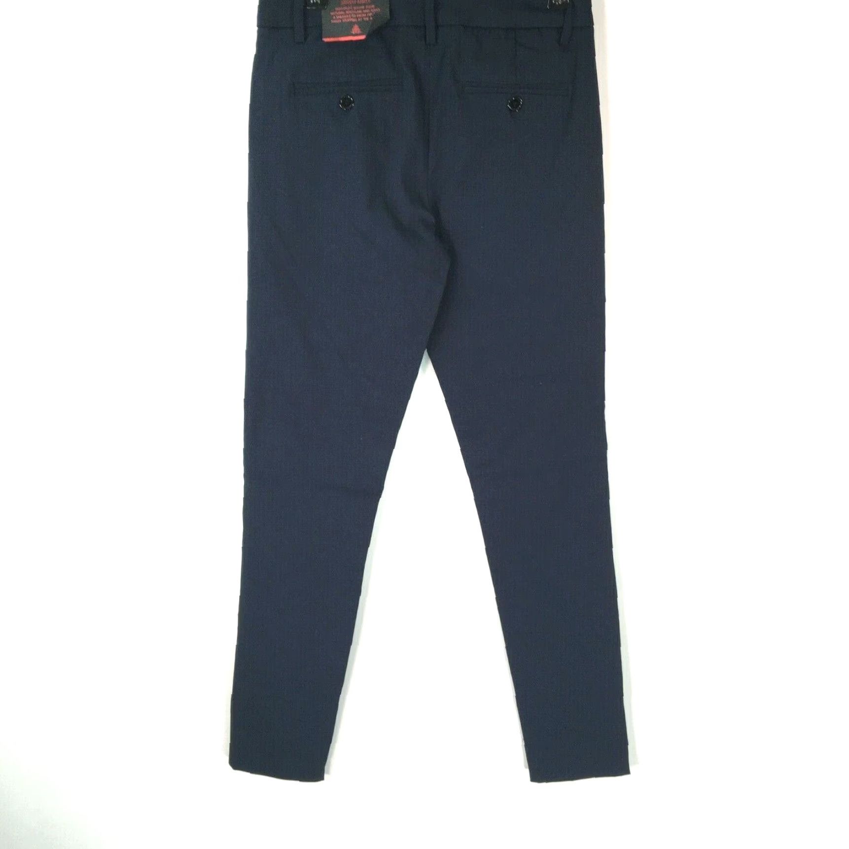 Vintage Sapphire Red Stretch Womens Casual Juniors Navy Blue Dress Pants Size 1/2 Size 25" / US 0 / IT 36 - 2 Thumbnail