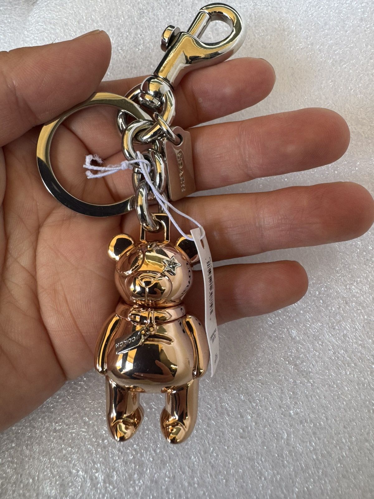Coach COACH New York 3D Bear Bag Charm Rose Gold 87166 Size ONE SIZE - 1 Thumbnail