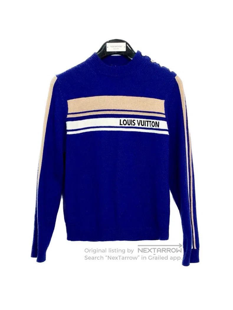 Louis Vuitton Louis Vuitton 22 Blue Logo monogrammed striped intarsia ca Size US M / EU 48-50 / 2 - 1 Thumbnail