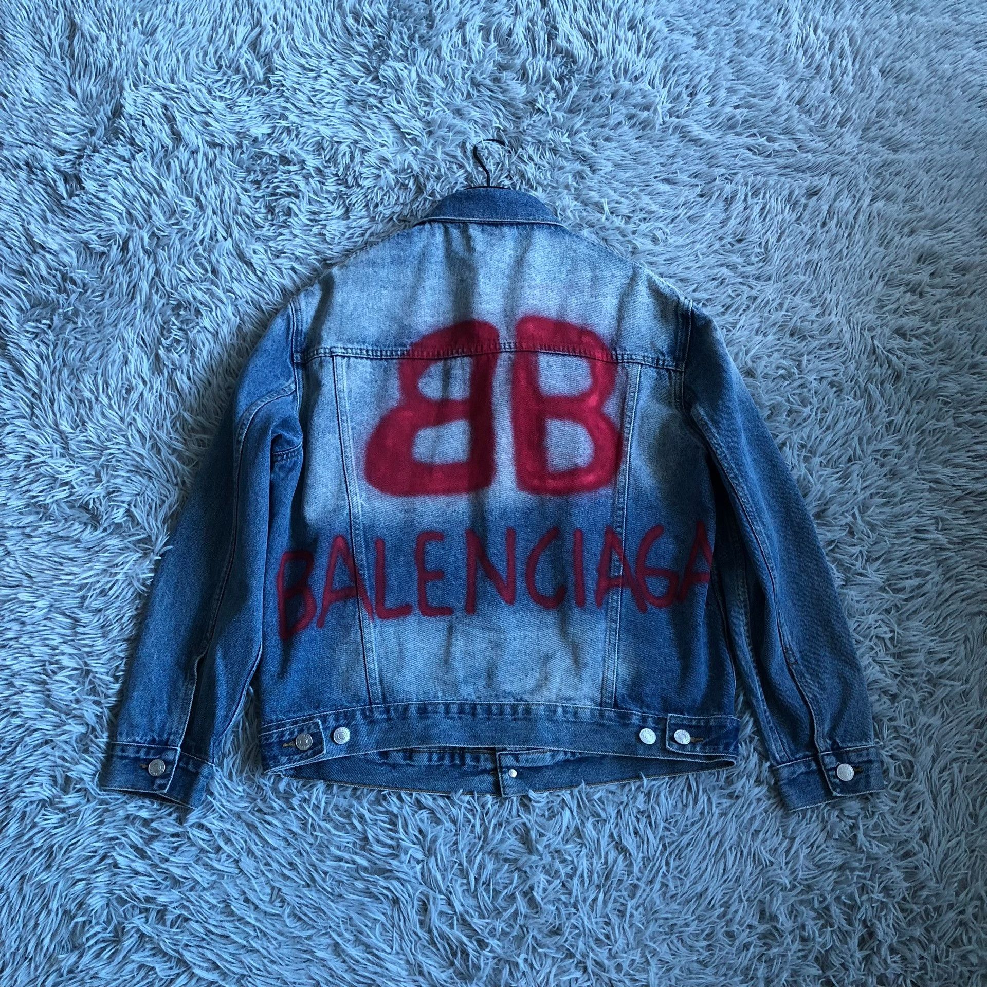 Balenciaga Balenciaga Denim Track Jacket Sporty B | Grailed