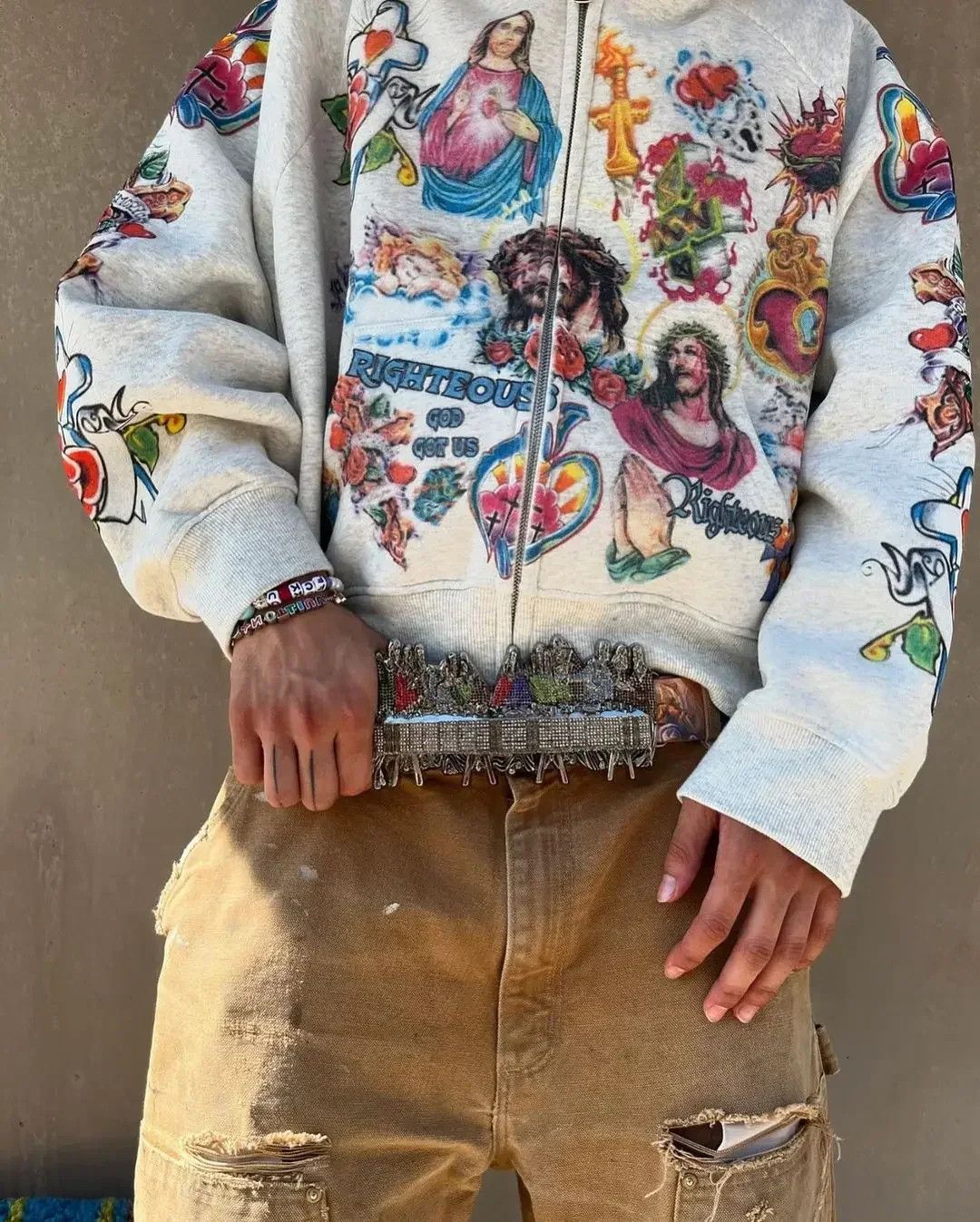 Other retro pattern printed hoodie Size US XL / EU 56 / 4 - 1 Thumbnail