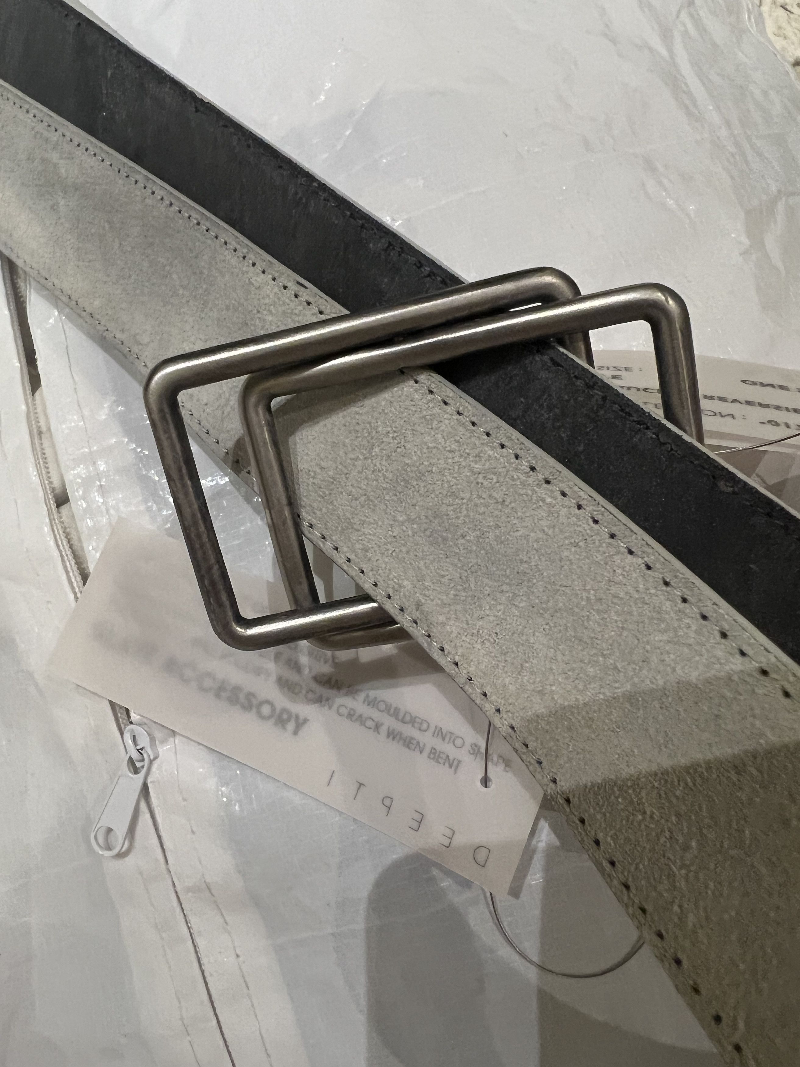 Deepti NWT Stone Crux Reversible Belt - White and Slate Leather Size ONE SIZE - 6 Thumbnail