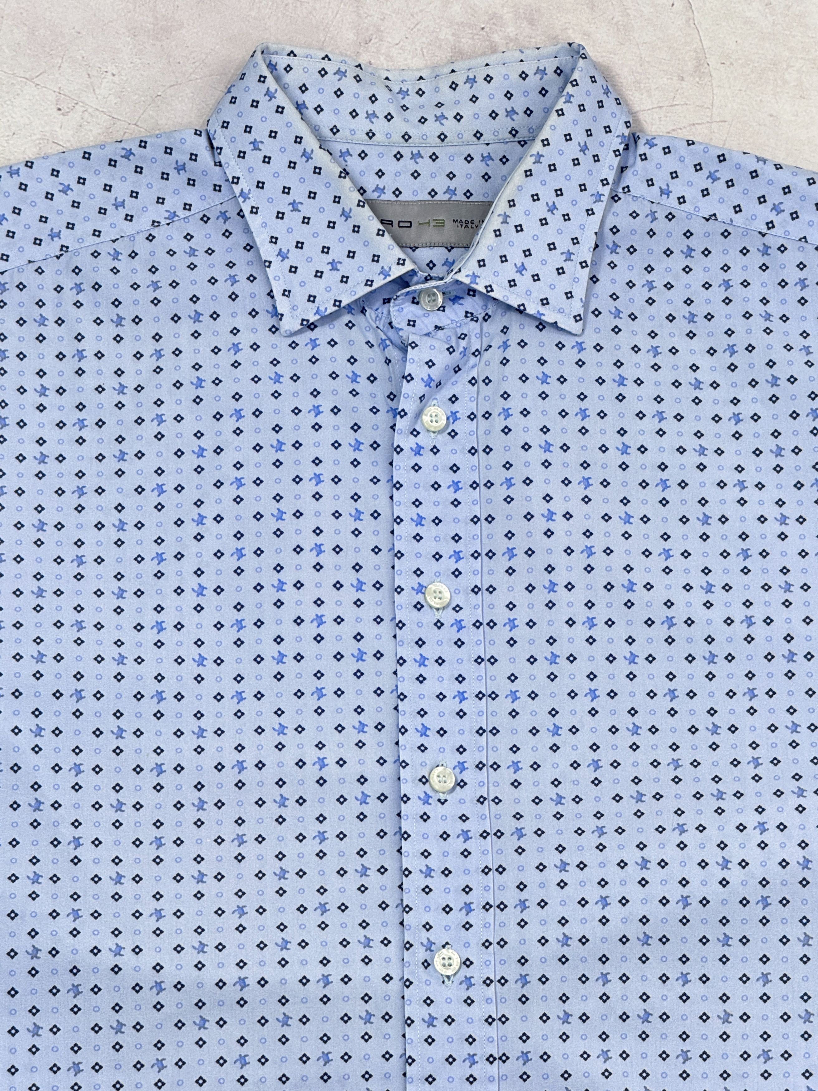 Etro Etro Shirt Light Blue & Geometric Turtles Size US L / EU 52-54 / 3 - 3 Thumbnail
