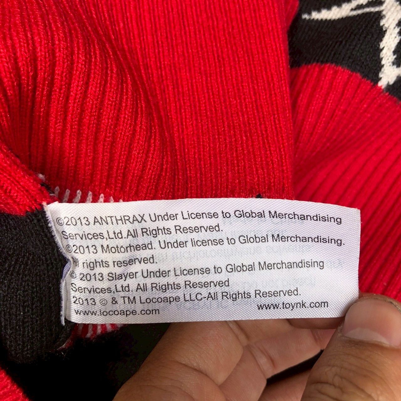 Band Tees Locoape x Slayer Official 2013 Licensed Knit Sweater Size US L / EU 52-54 / 3 - 8 Thumbnail