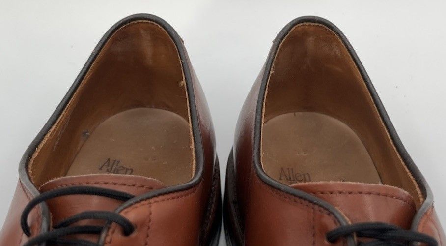Allen Edmonds Mens Allen Edmonds DELRAY Split-toe Derby Brown Leather 10D Size US 10 / EU 43 - 8 Thumbnail