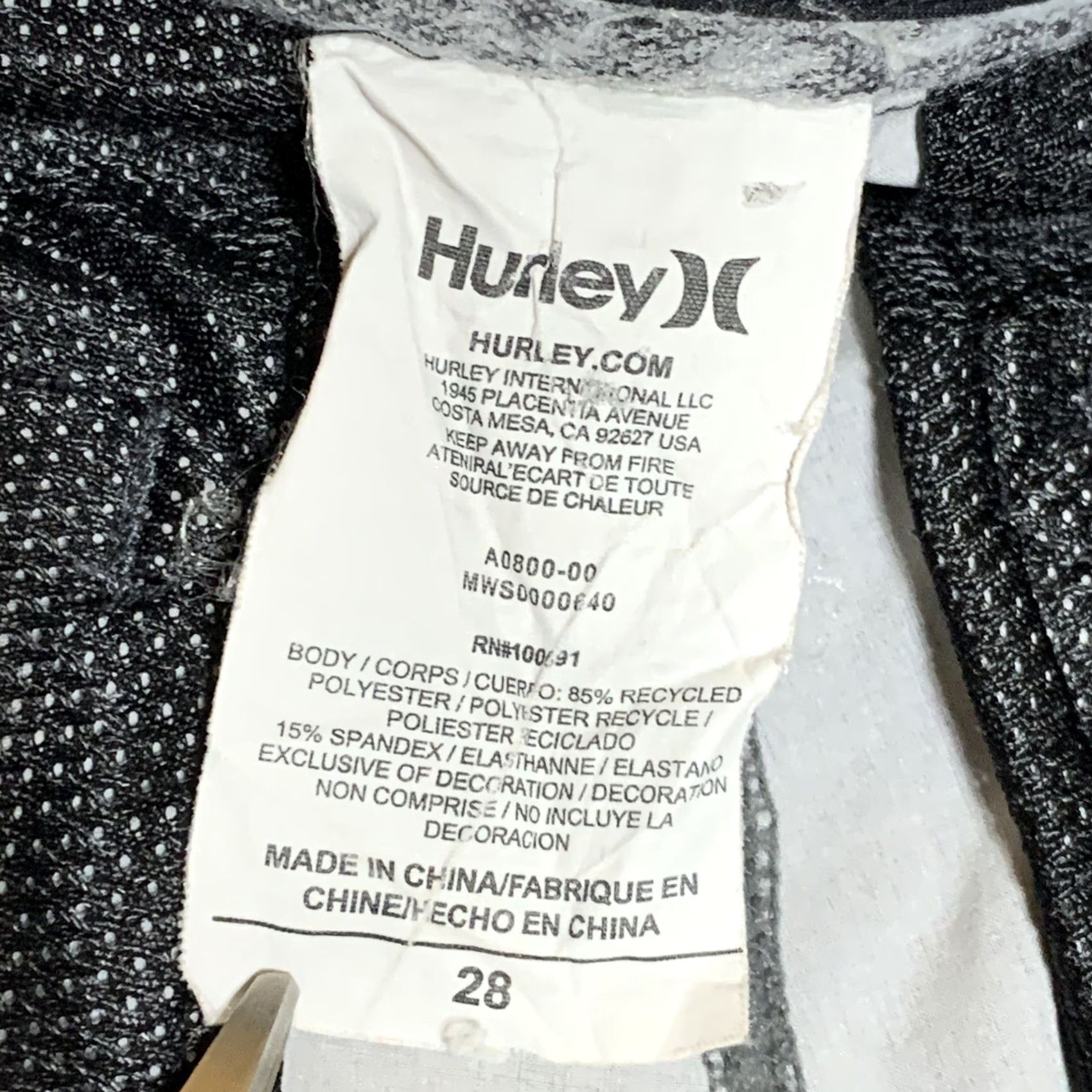 Hurley Hurley Phantom Board Shorts Hybrid Chino Men 29 Gray Plaid Inseam 11in Casual Regular Pockets Moisture Wicking Quick Dry Size US 29 - 7 Thumbnail
