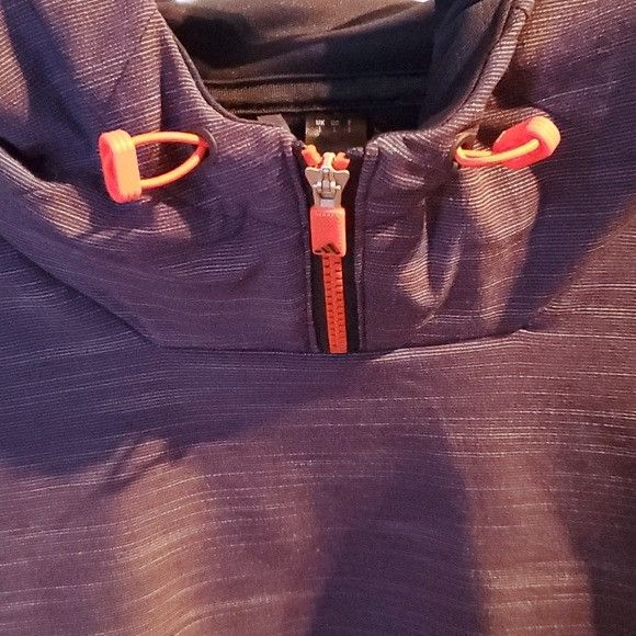 Adidas Adidas Textured Anorak Blue 2-Toned Cinched Sz. L Hoodie Size US L / EU 52-54 / 3 - 6 Thumbnail