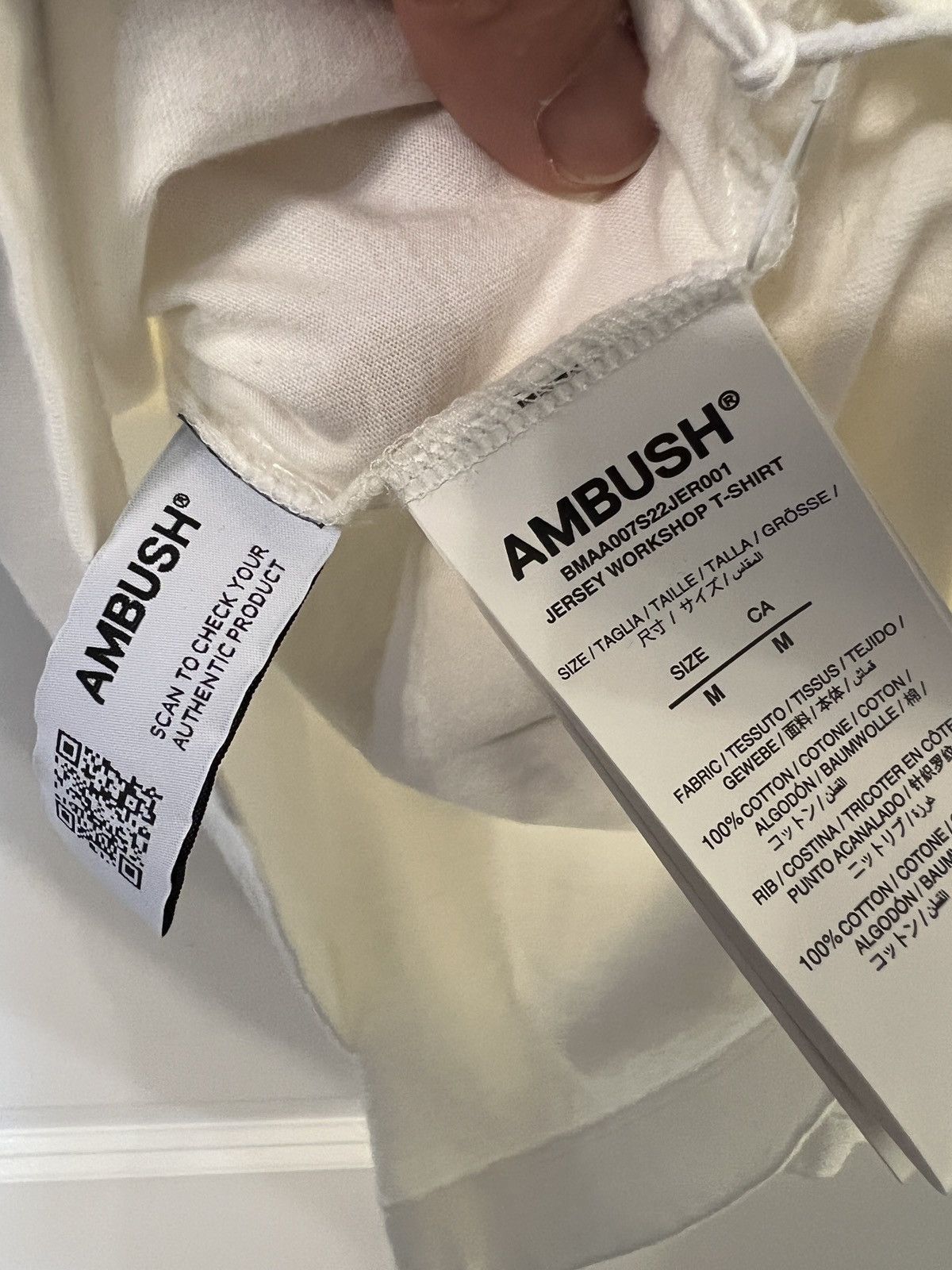 Ambush Design JERSEY WORKSHOP T-SHIRT - CLOUD DANCER Size US M / EU 48-50 / 2 - 9 Thumbnail