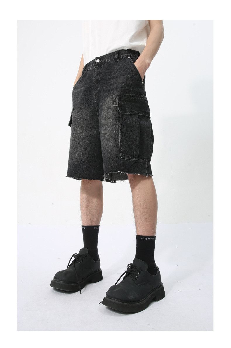 Japanese Brand × Jean Vintage pocket cool workwear washed denim shorts Size US 32 / EU 48 - 2 Thumbnail