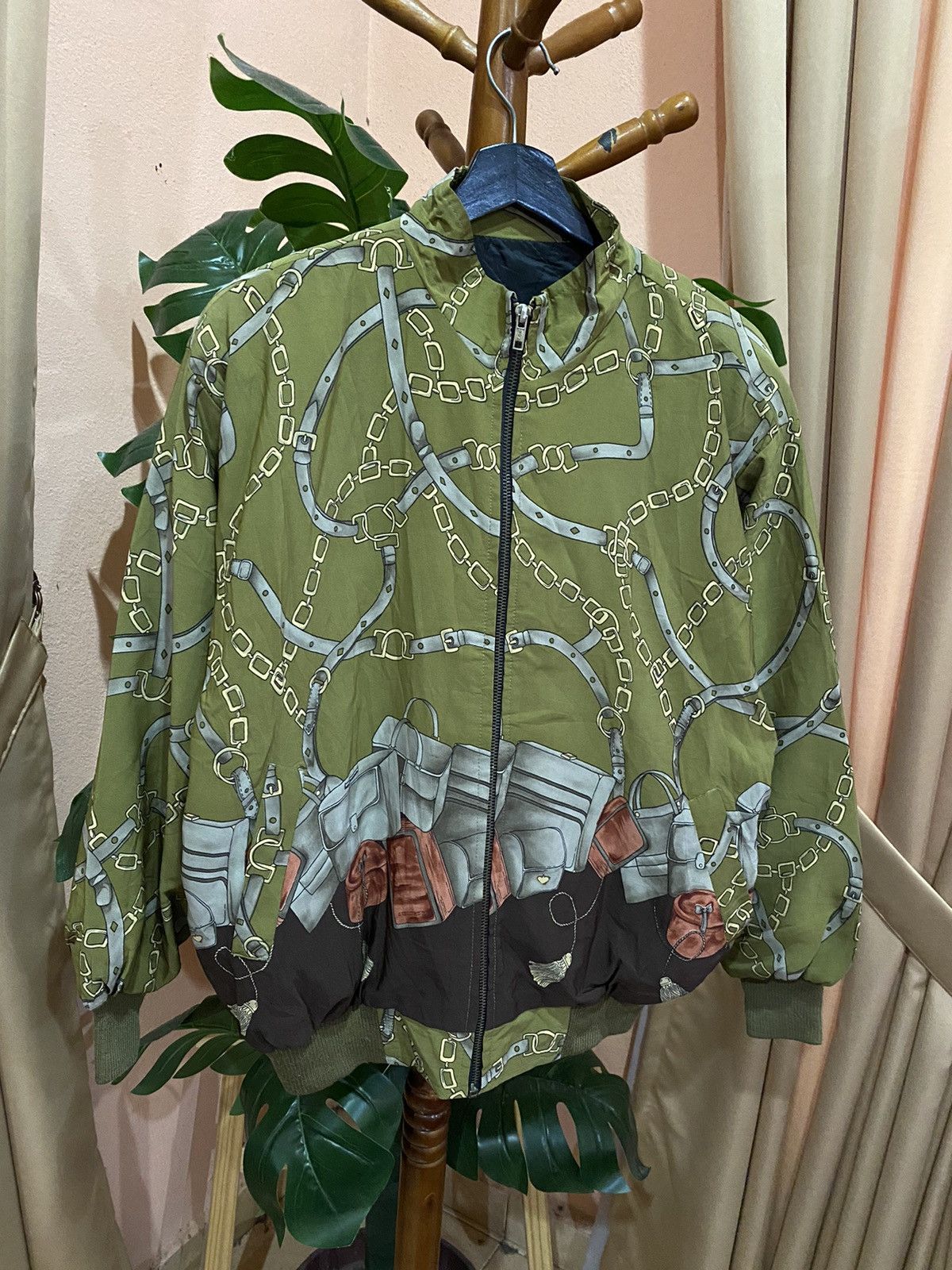 Other Modern Baroque Inspired Olive Green Bomber Jacket Size US L / EU 52-54 / 3 - 3 Thumbnail
