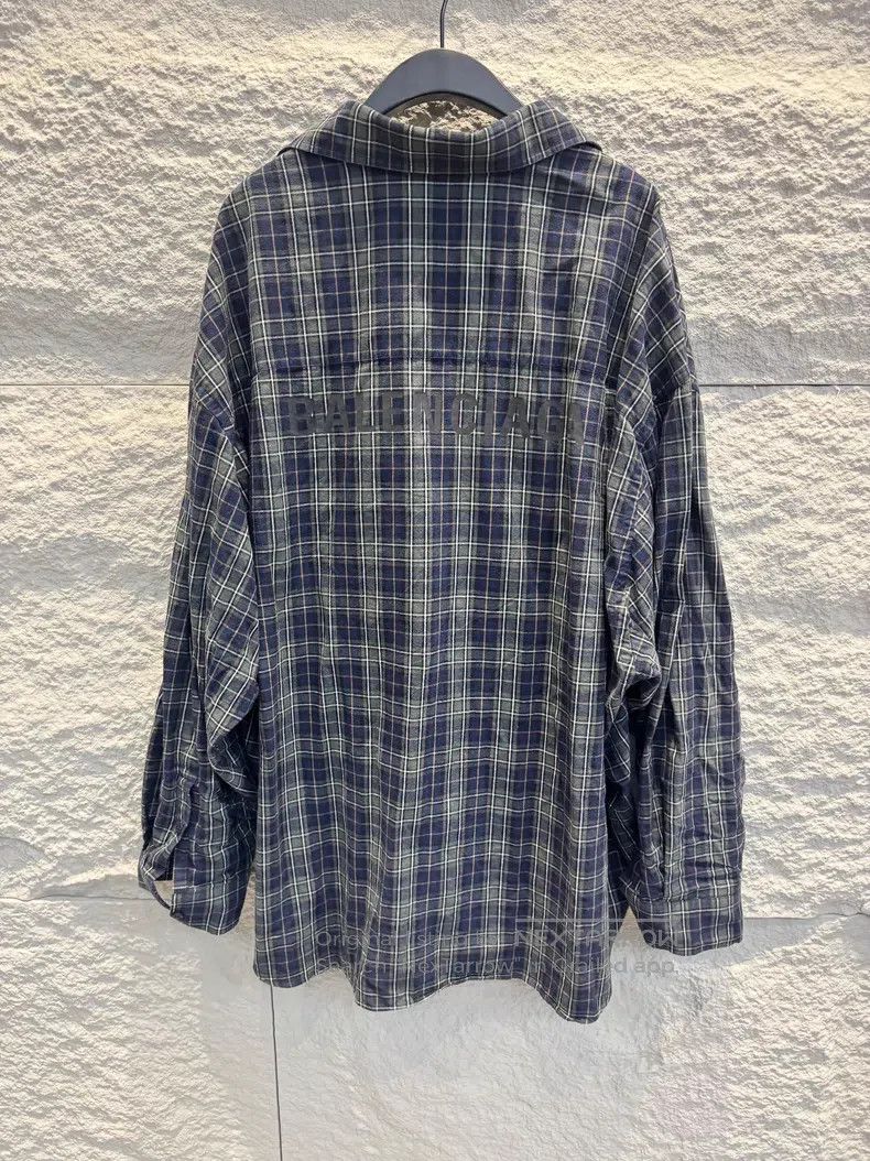 Balenciaga Balenciaga Color Block Plaid Single Breasted Long Sleeve S Size US S / EU 44-46 / 1 - 1 Thumbnail