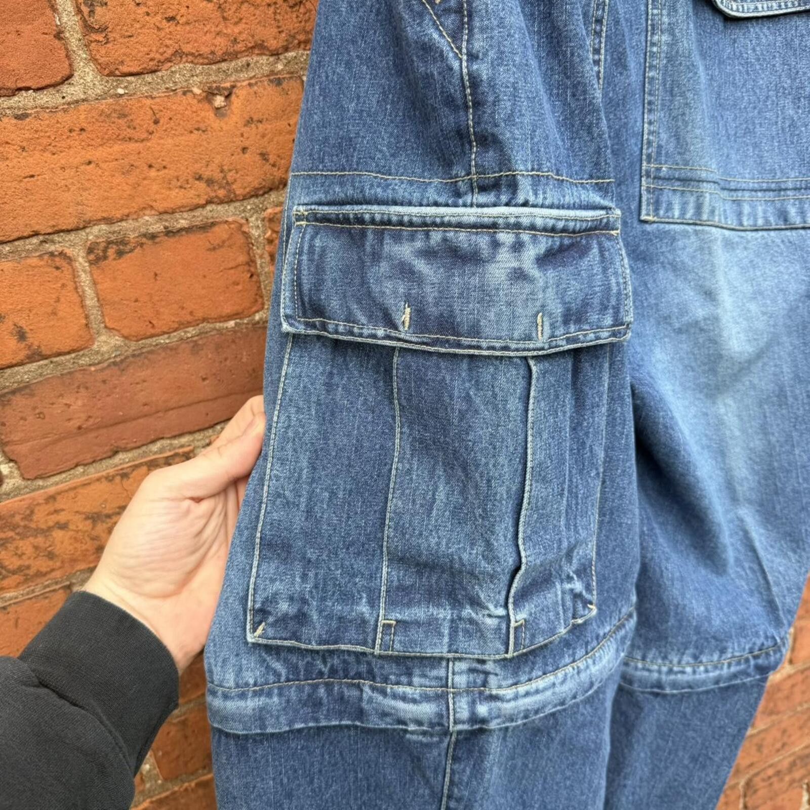 Other Vintage baileys point zip off denim cargo jeans 00s 32x30 Size US 32 / EU 48 - 6 Thumbnail