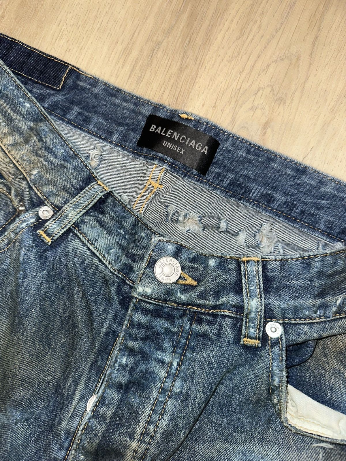 Balenciaga Balenciaga Super Destroyed Baggy Pants Size US 30 / EU 46 - 3 Thumbnail