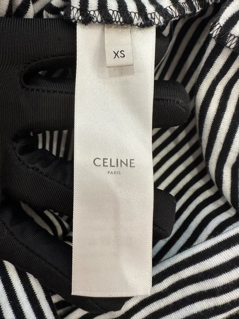 Celine Celine Black and White Striped Anchor Tee Size US XS / EU 42 / 0 - 5 Thumbnail