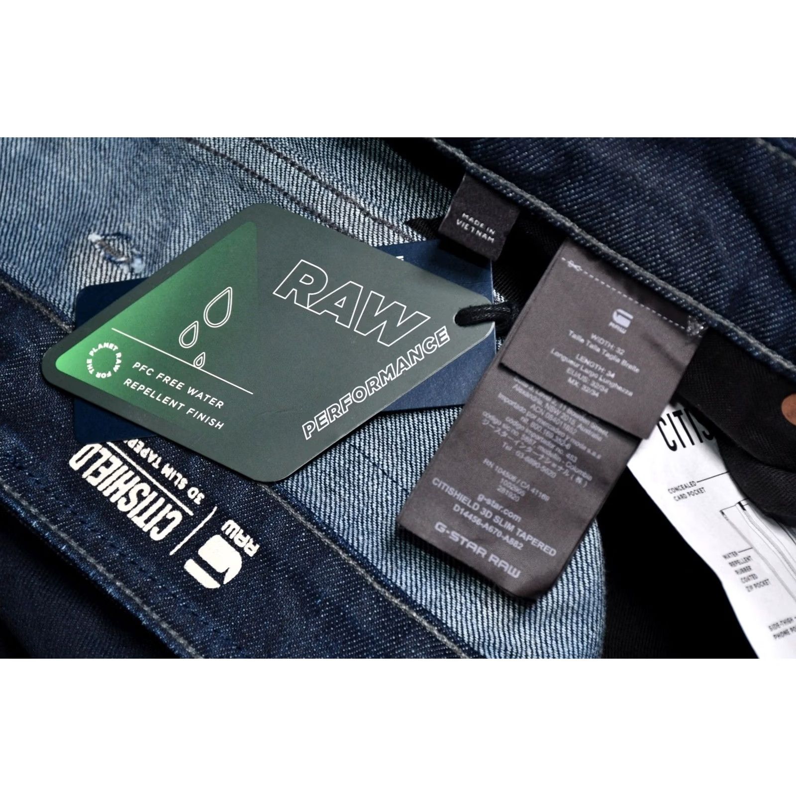 G-Star G-Star Citishield 3D Slim Tapered Higa Stretch Denim Jeans W32 L34 - Blue, 32x34, Slim Fit, Regular Type, Men Size US 32 / EU 48 - 7 Thumbnail