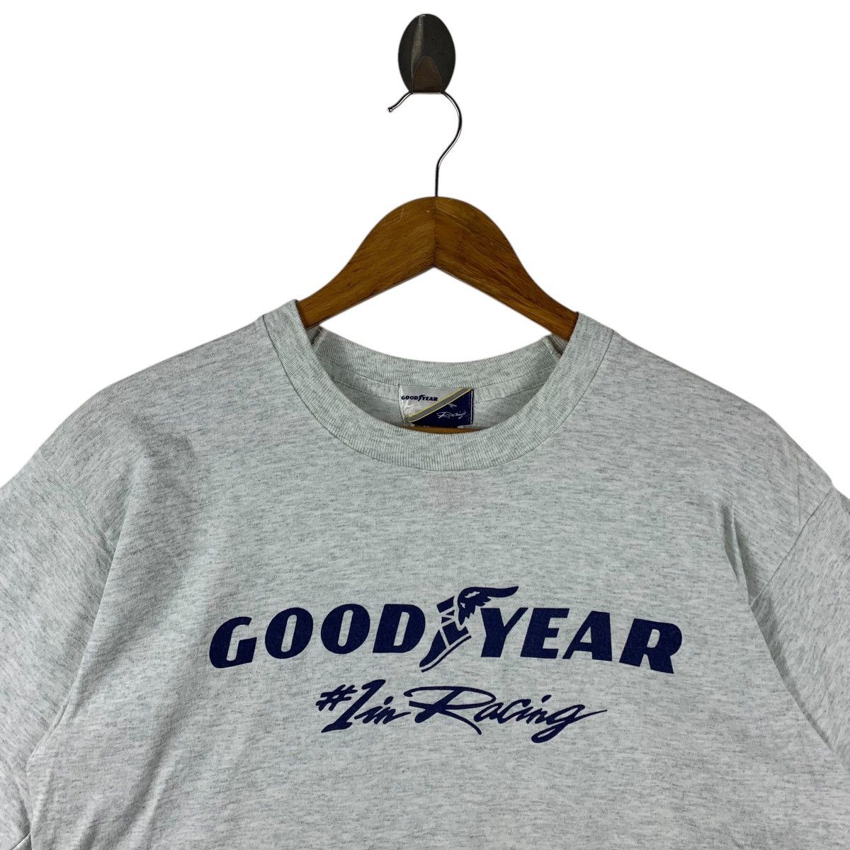 Japanese Brand Vintage GOODYEAR 1 in racing grey tee Size US L / EU 52-54 / 3 - 2 Thumbnail