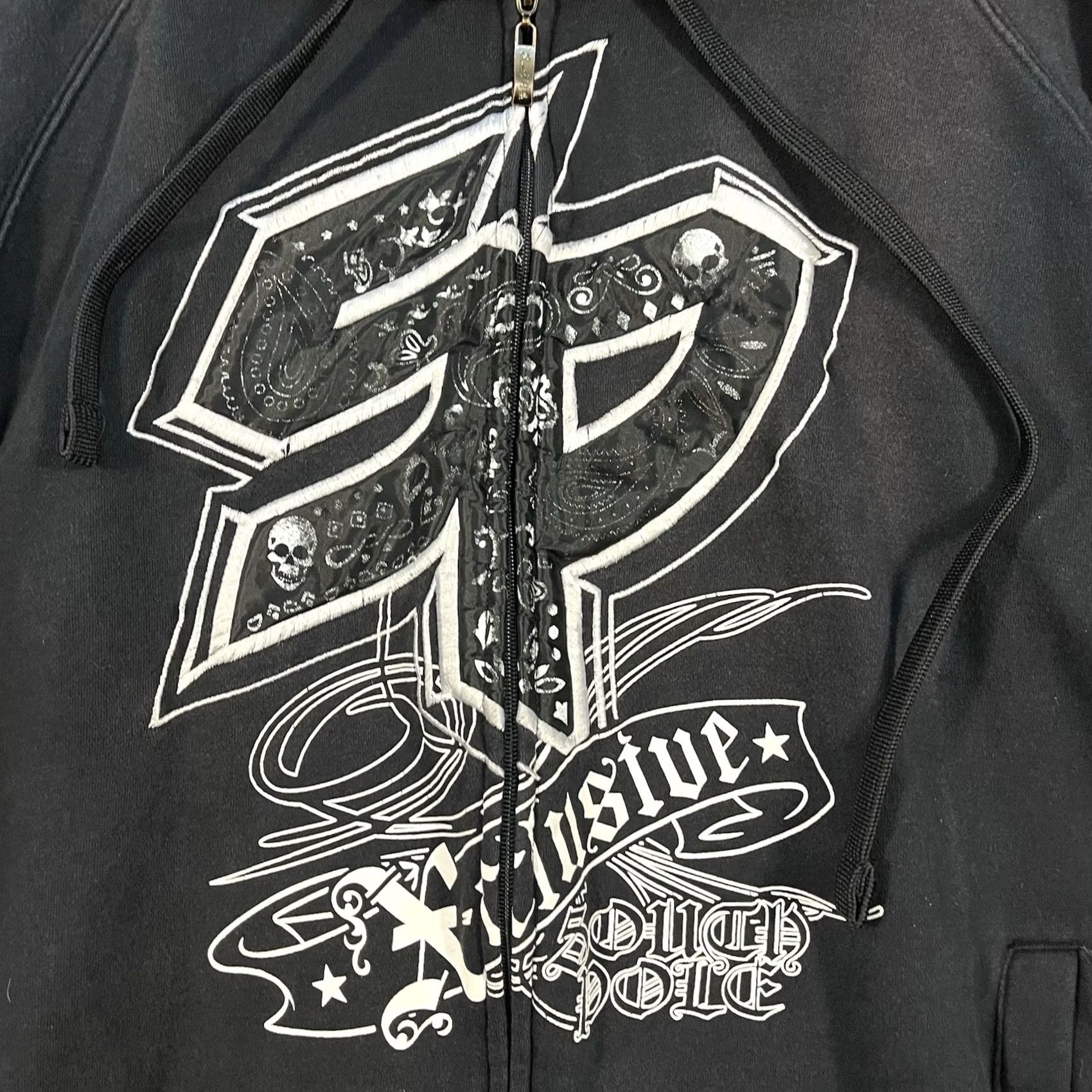 Southpole VINTAGE Southpole Hoodie XL Black Full Zip Skull Graphic Embroidered Logo Size US XL / EU 56 / 4 - 2 Thumbnail