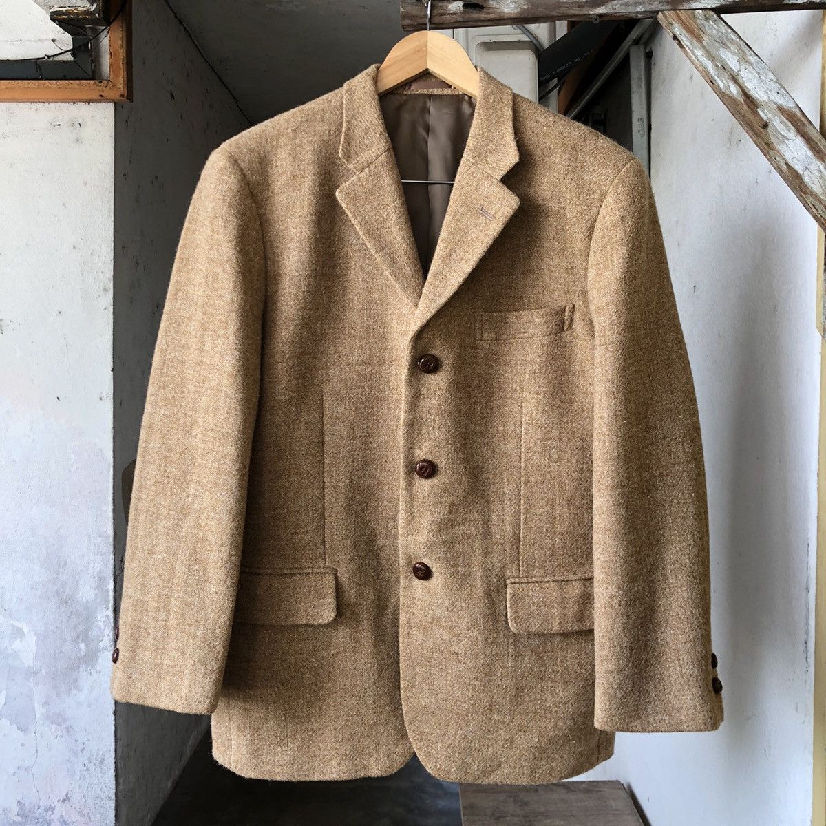 Harris Tweed Vintage East Boy Men x Harris Tweed Wool Blazer Jacket Size US M / EU 48-50 / 2 - 1 Thumbnail