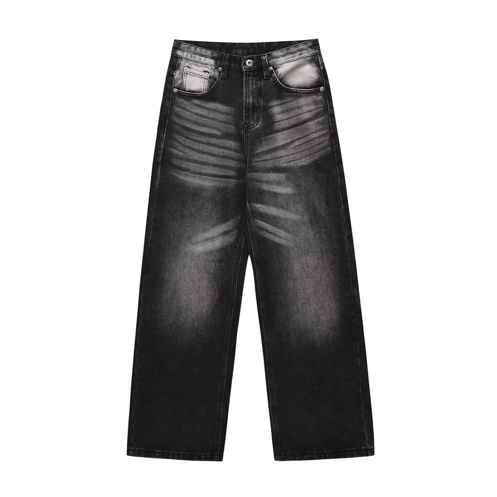 Japanese Brand × Jean Trendy cool contrast color washed wide-leg jeans Size US 32 / EU 48 - 1 Thumbnail