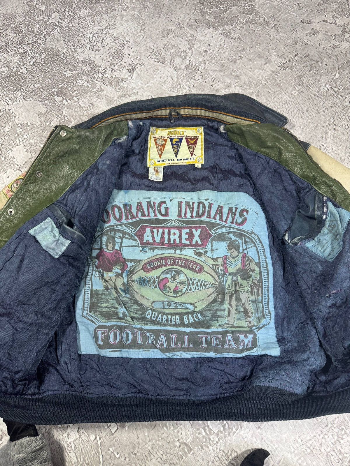 Avirex Vintage AVIREX LEAther Jacket Indian Oorang size M USA Size US M / EU 48-50 / 2 - 9 Thumbnail