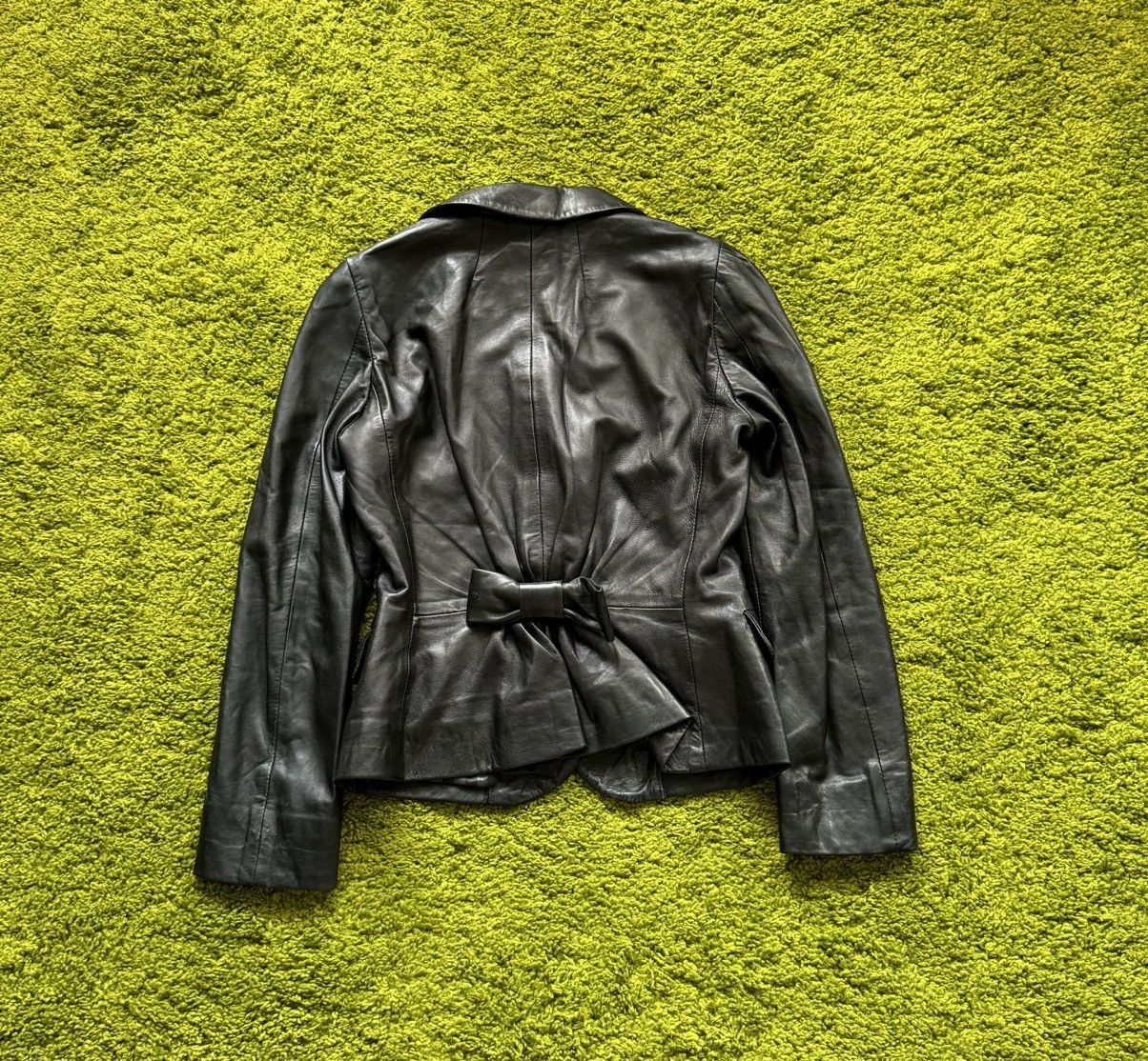 Genuine Leather × Moschino × Vintage Moschino 2000s vintage Y2K leather blazer jacket Size M / US 6-8 / IT 42-44 - 2 Thumbnail