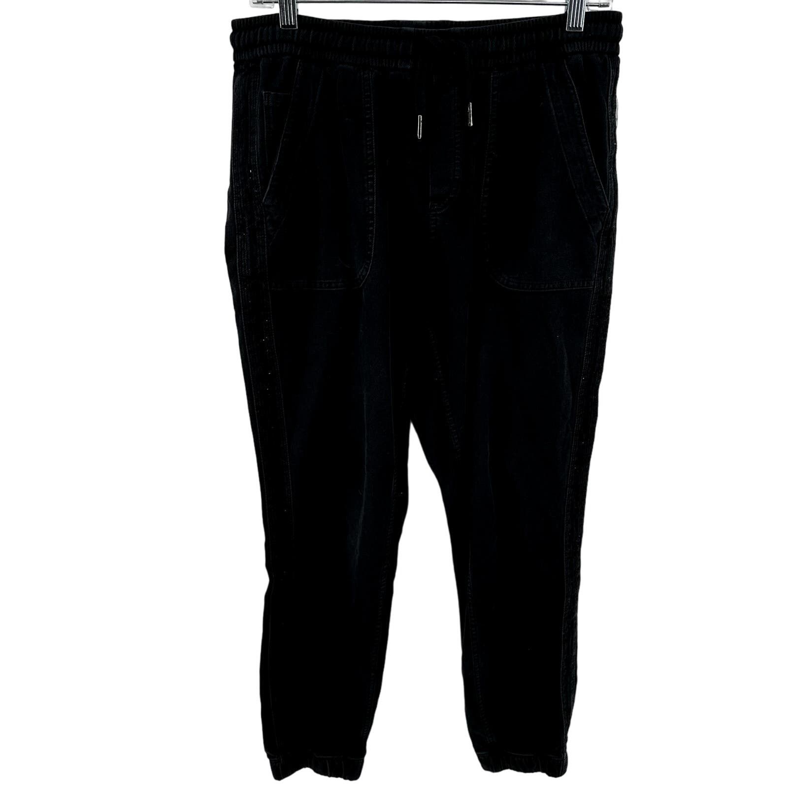 Athleta Athleta Farallon Jogger Pants Drawstring Mid Tapered Black 6 Size 28" / US 6 / IT 42 - 2 Thumbnail