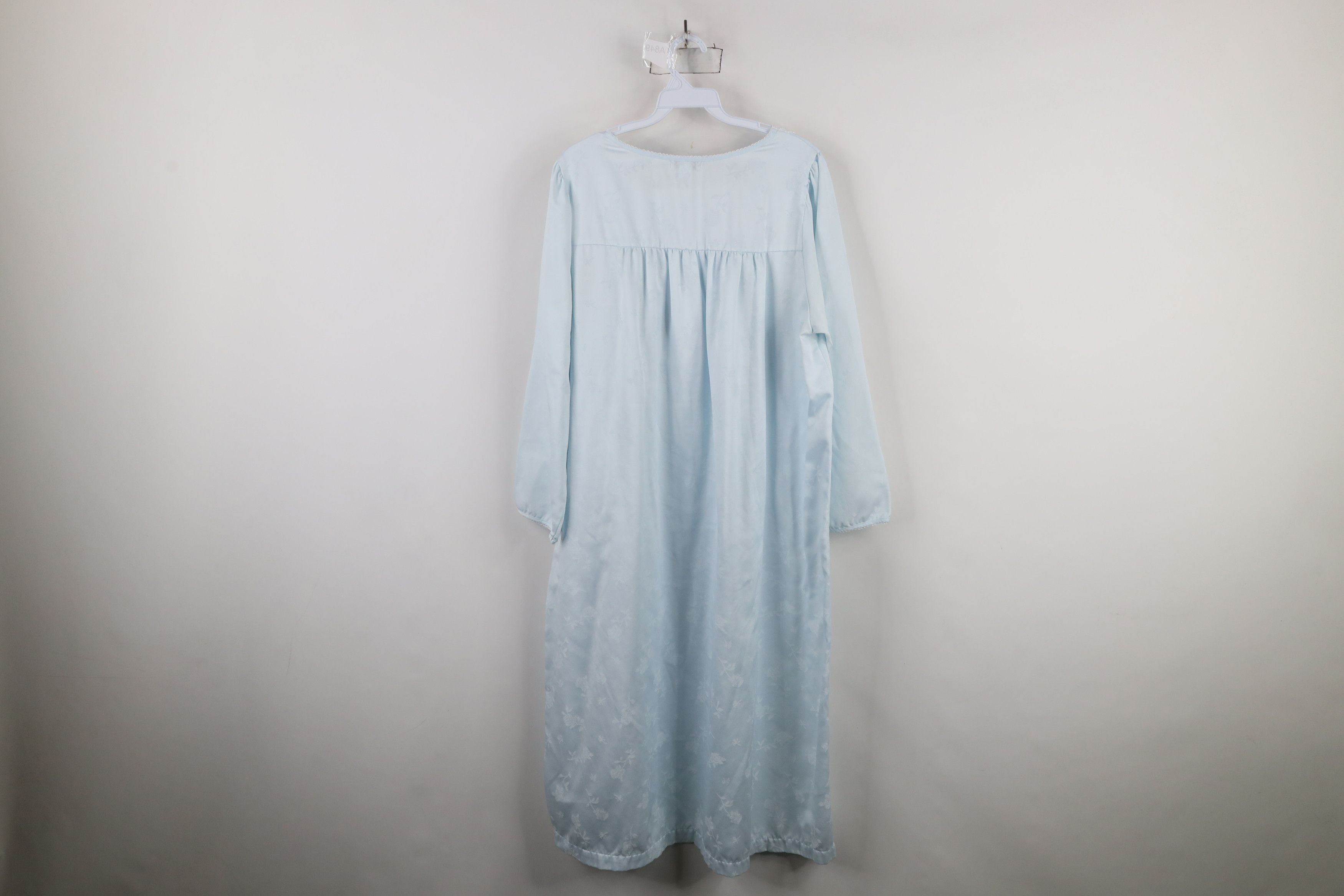 Vintage Vintage 90s Miss Elaine Lace Long Sleeve Sleep Night Gown Size M / US 6-8 / IT 42-44 - 11 Thumbnail