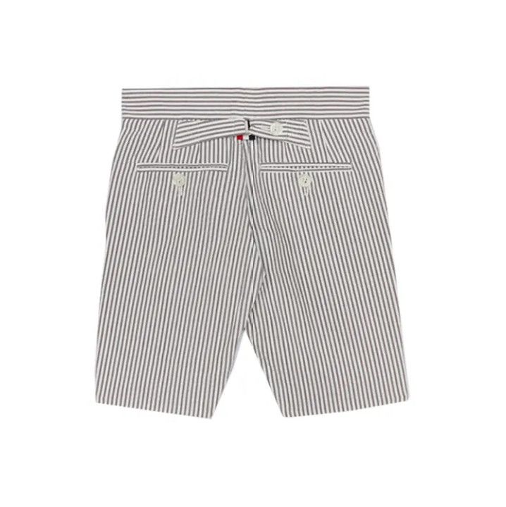 Thom Browne Thom Browne Boys' Gray Striped Casual Shorts Size US 26 / EU 42 - 1 Thumbnail