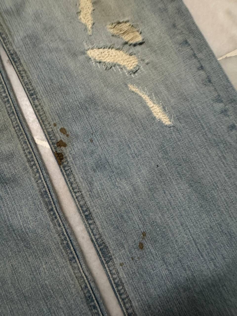 Vintage 💥Sashiko Boro Kapital Style Thrashed Rusty Jeans By Zara 90s Size US 34 / EU 50 - 8 Thumbnail