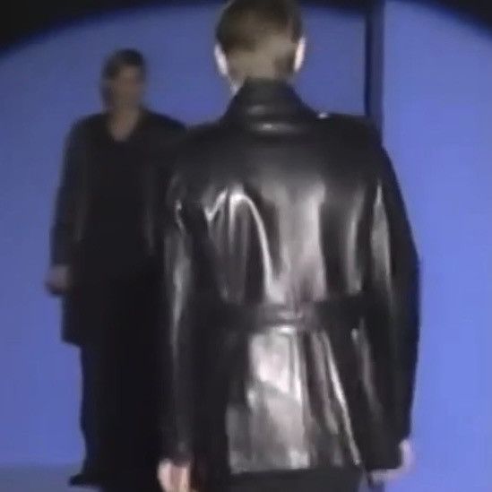 Gucci Gucci Tom Ford FW1996 Double Breasted Lined Leather Peacoat Size US M / EU 48-50 / 2 - 8 Thumbnail