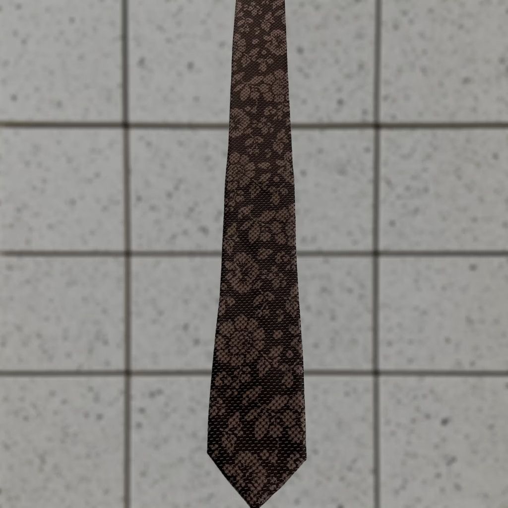 Vintage 14th Union Baroque Skinny Tie Black Silver Floral Metallic Cybergoth Club Necktie, Men, One Size, Wedding, Adjustable, Slim Tie, Size ONE SIZE - 1 Thumbnail