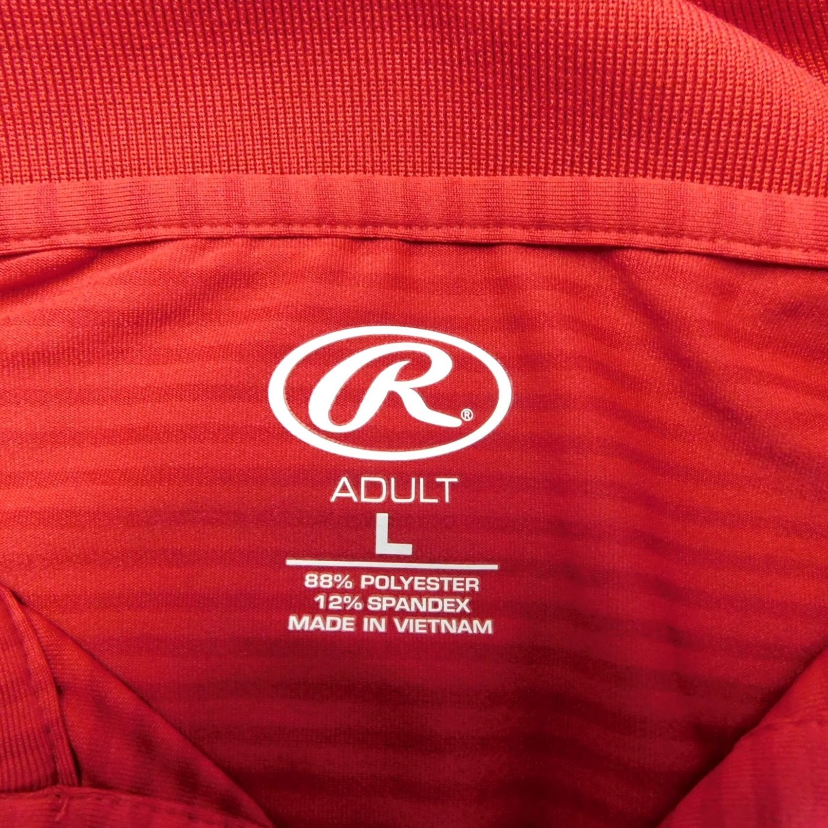 Vintage Rawlings Men's Polo Baseball Shirt Red L Short Sleeve Crew Neck Logo Sports Shirt Men Regular Fit Size US L / EU 52-54 / 3 - 3 Thumbnail